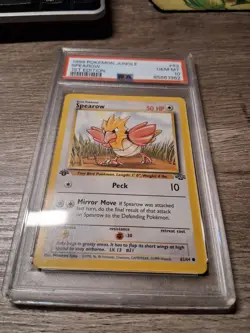 1999 Pokemon PSA 10 GEM MINT Jungle Set CARD 62 SPEAROW 1ST EDITION - Image 2