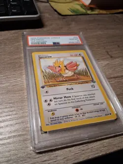 1999 Pokemon PSA 10 GEM MINT Jungle Set CARD 62 SPEAROW 1ST EDITION - Image 3