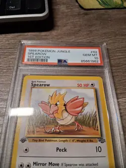 1999 Pokemon PSA 10 GEM MINT Jungle Set CARD 62 SPEAROW 1ST EDITION - Image 4