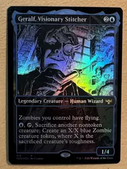 MTG Geralf, Visionary Stitcher (Showcase) Foil Card, Innistrad: Crimson Vow - Image 1
