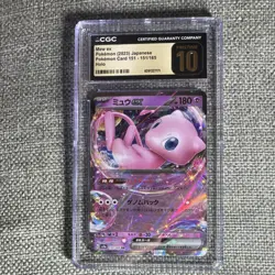 Pokemon Mew ex 151/165 CGC Pristine 10 Holo Japanese Card 151 Set 2023 - Image 1