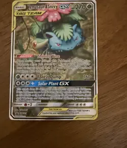 Pokemon Venusaur & Snivy GX TAG TEAM Promo Holo Card SM229 270 HP 2019 - Image 1
