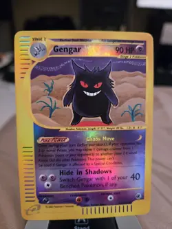 Pokemon Gengar Expedition Base Set 048/165 Reverse Holo Rare 90 HP Card 2002 - Image 1