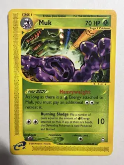 Muk 23/147 Non Holo Rare Aquapolis Pokemon Card - Image 1
