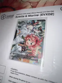 Gundam Card Game Suletta & Miorine EVX02 Playmat and Card Set English - Image 2