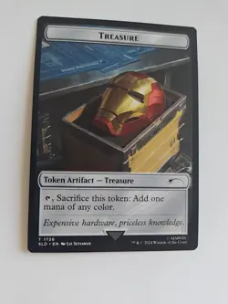 Treasure Token Iron Man Marvel Secret Lair Non Foil NM - MTG Magic - Image 2