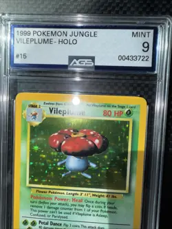 1999 Pokemon Jungle Vileplume HOLO Jungle No Symbol Error AGS 9 MINT PSA CGC - Image 5