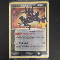 Pokemon Greninja Promo SWSH144 130 HP Mist Slash 25th Anniversary Card - Image 1