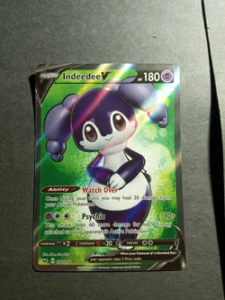 Pokemon TCG Indeedee V (Full Art) 192/202 Swsh01: Sword & Shield Ultra Rare LP - Image 1