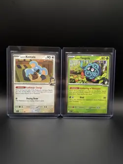 Pokemon TCG Ascended Heroes Larry's Komala and Erika's Tangela Promo Cards Set - Image 1