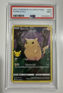 PSA 9 Pikachu #005/025 Pokemon Celebrations 2021 - Image 1