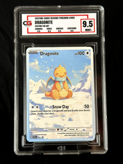 Dragonite CG 9.5 Custom Cards Designs CGC PSA Pokemon Fanart Non TCG 2024 - Image 1