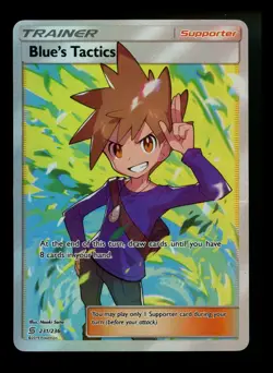 Blue's Tactics 231/236 Unified Minds 2019 Full Art Holo Pokemon Card TCG - Image 1