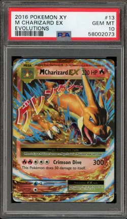 Pokemon M Charizard EX XY Evolutions Holo Rare #13 PSA 10 Gem Mint - Image 1