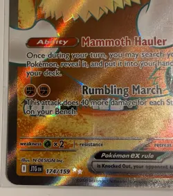 Mamoswine EX 174/159 Ultra Rare Journey Together Pokemon Near Mint - Image 5