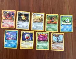 Pokemon TCG Team Rocket Unlimited Dark Lot of 9 cards - Most NM - Image 1