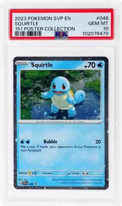 2023 Pokemon SV Black Star Promo 151 Poster Collection Squirtle #48 PSA 10 - Image 1