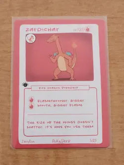Zardichar (Charizard) 3/25 - 1st Edition Pokederp First Print Fan Art - Pokemon - Image 1