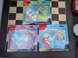 3 Pokemon TCG SV8.5 Prismatic Evolutions Tech Sticker Collection Blister Sealed - Image 1