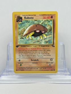 Pokemon TCG Kabuto Fossil 1st Edition Common 50/62 Vintage 1999 NM - Image 1