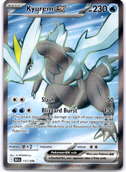 Pokemon TCG Kyurem ex 157/086 Black Bolt Full Art Holo Rare Near Mint - Image 1