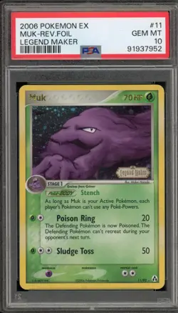 Pokemon Muk EX Legend Maker Reverse Holo Rare #11 PSA 10 Gem Mint - Image 1