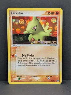 Larvitar 52/106 EX Emerald Reverse Holo Rare Pokemon TCG Nintendo LP+ - Image 1