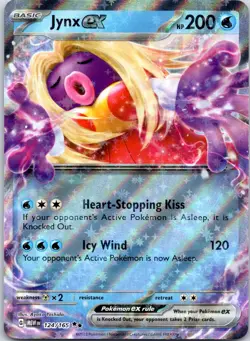 Jynx ex #124/165 Holo Double Rare SV: Scarlet & Violet 151 Pokemon NM - Image 1