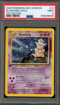 Pokemon Slowking Neo Genesis 1st Edition Holo Rare #14 PSA 9 Mint - Image 1
