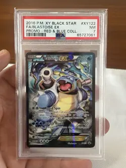2016 POKEMON XY BLACK STAR PROMO BLASTOISE EX #XY122 HOLO PSA 7 NM #115353317 - Image 1