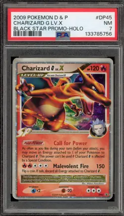 Pokemon Charizard G Lv.X Black Star Holo Promo DP45 PSA 7 - Image 1