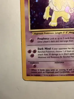 Pokemon TCG Fossil #8/62 Hypno Unlimited Holo WOTC - Image 3
