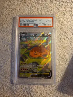 Pokemon Charizard V UPC Ultra-Premium Collection Full Art Promo SWSH260 PSA 8 - Image 1