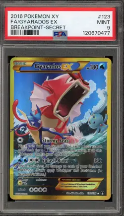 Pokemon Gyarados EX XY Breakpoint Secret Rare #123 PSA 9 Mint - Image 1