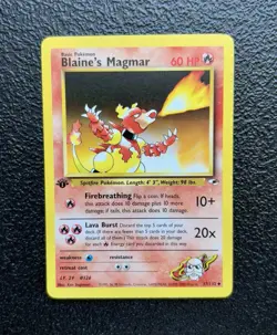Pokemon TCG - 1st Edition Blaine's Magmar 37/132 - Rare - Gym Heroes *NM/LP - Image 1