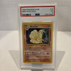 1999 POKEMON BASE SET #12 NINETALES-HOLO PSA 5 - Image 1