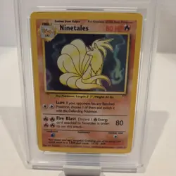 1999 POKEMON BASE SET #12 NINETALES-HOLO PSA 5 - Image 2