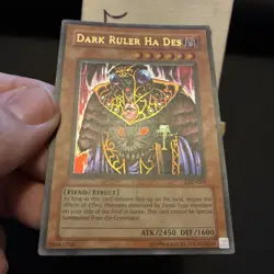 YUGIOH - DARK RULER HA DES - LOD-001 - ULTRA RARE - NM - LEGACY OF DARKNESS 1996 - Image 4