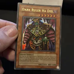 YUGIOH - DARK RULER HA DES - LOD-001 - ULTRA RARE - NM - LEGACY OF DARKNESS 1996 - Image 5