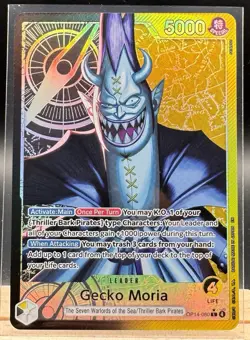 Gecko Moria OP14-080 L Alternate Art The Azure Sea's Seven One Piece English NM - Image 1