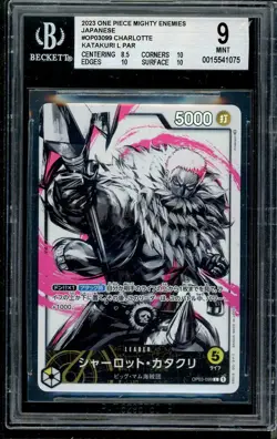 Charlotte Katakuri L Alt Art OP03-099 One Piece Japanese Bgs 9 Silver *075 - Image 1