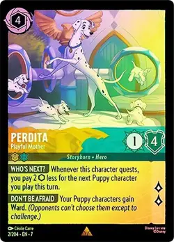 Perdita Playful Mother 2/204 Disney Lorcana Archazia's Island Cold Foil Rare - Image 1