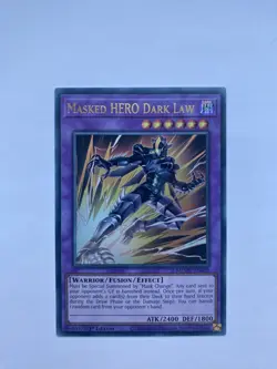 MZMU-EN070 Masked HERO Dark Law Ultra Rare 1st Edition YuGiOh NM Card - Image 1