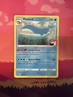 Pokemon Card Wailord Prize Pack Cosmo Holo 038/195 Near Mint - Image 1