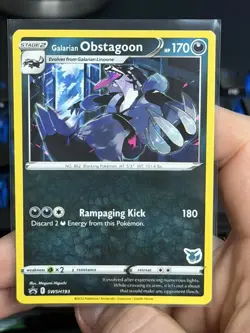 Pokemon Card Galarian Obstagoon SWSH193 Black Star Promo Non Holo Near Mint - Image 1