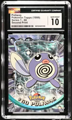 CGC 10 Poliwag #60 Pokemon Topps 1999 Pokemon Card - Image 1