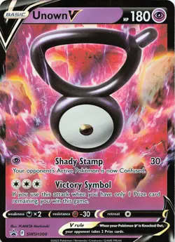 POKEMON Unown V - #SWSH300 Holo SWSH: Sword & Shield Promo Cards NM - Image 1