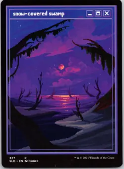 Snow-Covered Swamp (PixelSnowLands.jpg) 327 Secret Lair Drop Series NM MTG - Image 1