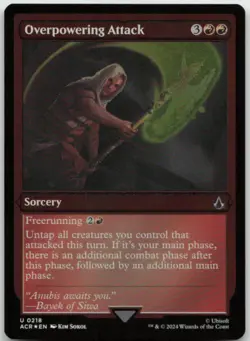MTG Overpowering Attack (Foil Etched) U Universes Beyond: Assassin's Creed 218 L - Image 1