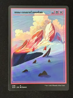 1x MTG Snow-Covered Mountain (PixelSnowLands.jpg) - Secret Lair Drop (SLD) - Image 1